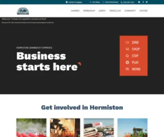 Hermistonchamber.com(The Hermiston Chamber promotes economic growth and) Screenshot