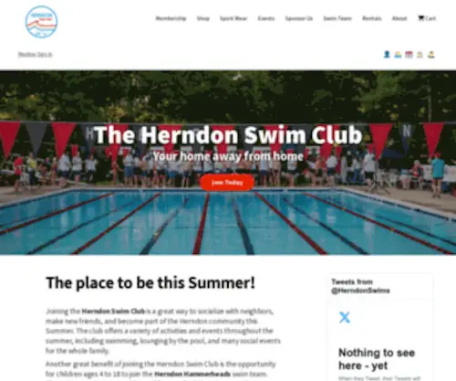 Herndonswims.com(We are a member's only Swim Club located in Herndon) Screenshot
