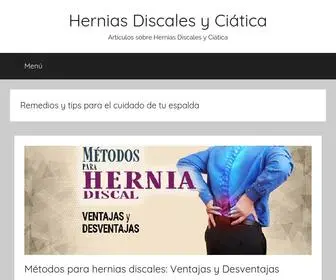 Herniasciatica.es(Hernias Discales y Ciática) Screenshot