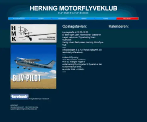 Herningmotorflyveklub.dk(Herning Motorflyveklub) Screenshot