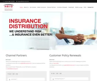 Herocorponline.com(Hero Insurance) Screenshot