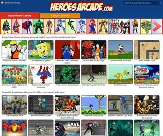 Heroesarcade.com(SUPERHERO GAMES Online Free) Screenshot