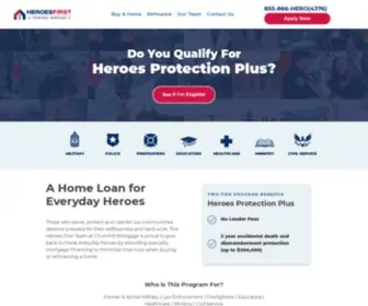 Heroesfirsthomeloans.com(Heroes First Home Loans) Screenshot