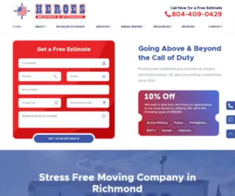 Heroesmovingandstorage.com(Your Premier Richmond Virginia Movers) Screenshot