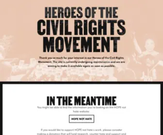 Heroesofthecivilrightsmovement.org(The Civil Rights Movement) Screenshot