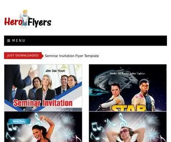 Heroflyers.com(Free Printable Flyer Templates in Photoshop (PSD) and MS Word (DOCX)) Screenshot