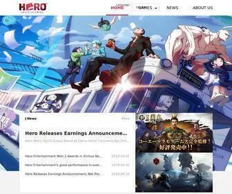 Herogame.com(Hero Entertainment official website) Screenshot