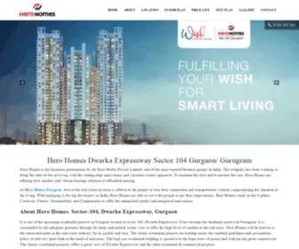 Herohomes.co(HERO HOMES Dwarka Expressway Sector 104 GURGAON) Screenshot