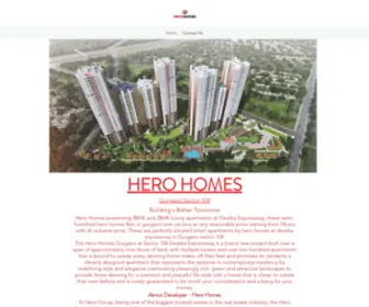 Herohomesgurugram.net(Hero Homes Gurgaon Sector 104) Screenshot