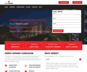 Herohomesindia.in(Hero Homes Sector) Screenshot