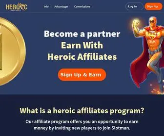Heroicaffiliates.com(Slotman affiliates) Screenshot