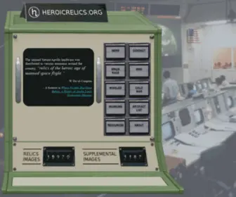 Heroicrelics.org(Relics of the Heroic Age of Manned Space Flight) Screenshot