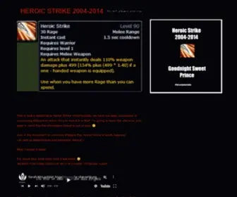 Heroicstrike.org(We will always love you) Screenshot