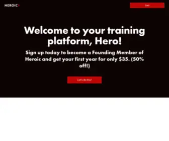 Heroic.us(The Training Platform for Heroes) Screenshot