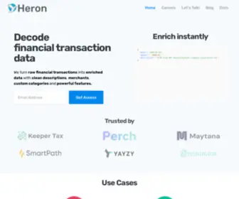 Herondata.io(The best way to categorise and analyse your financial transaction data. Start today. Categorisation) Screenshot