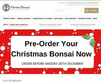 Herons.co.uk(Britain's Premier Bonsai tree Nursery) Screenshot