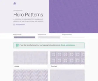 Heropatterns.com(Hero Patterns) Screenshot