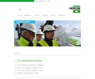 Herose.com(Safety valve and valves for LNG) Screenshot