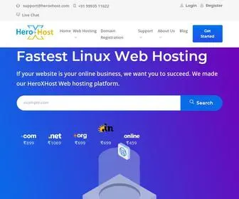 Heroxhost.com(India's Fastest Web Hosting provider) Screenshot