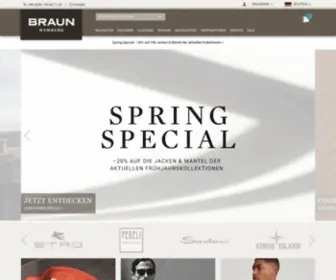 Herrenausstatter-Braun.de(Ihr Onlineshop für Designer) Screenshot