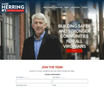 Herringforag.com(Mark Herring for Attorney General of Virginia) Screenshot