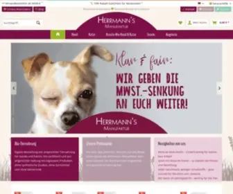 Herrmanns-Manufaktur.com(Eigene Herstellung von artgerechter ❤ Tiernahrung für Hunde und Katzen) Screenshot