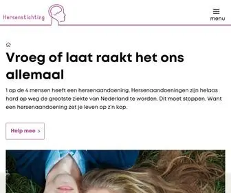 Hersenstichting.nl(Home) Screenshot