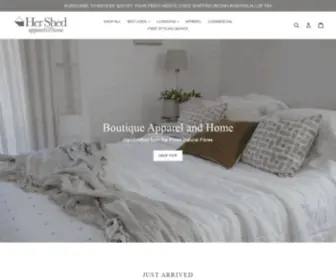 Hershed.com.au(Her Shed Apparel & Home) Screenshot