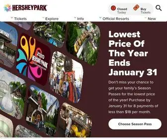 Hersheypark.com(Homepage) Screenshot