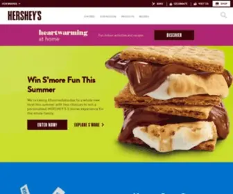 Hersheys.com(Chocolate Products) Screenshot