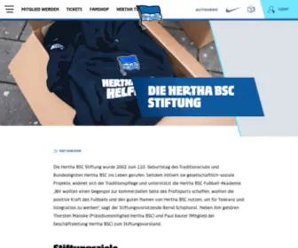 Hertha-Stiftung.de(Die Hertha BSC Stiftung) Screenshot