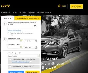 Hertz.ca(Car Rental) Screenshot