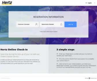 Hertzcheckin.com(Hertz) Screenshot
