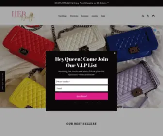 Herwealthcollection.com(Top quality Handbags and Accessories. Our ladies deserve only the best) Screenshot