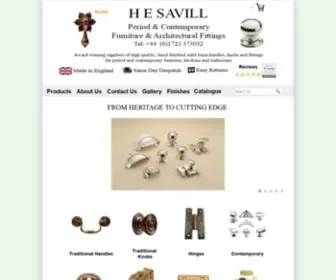 Hesavill.co.uk(H E Savill Kitchen Handles Cabinet Handles Cupboard Handles) Screenshot