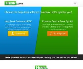 Hesk.com(HESK allows you to set up a web) Screenshot