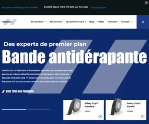 Heskins.fr(Rubans adhésifs industriels et bandes antidéparantes du leader du secteur) Screenshot