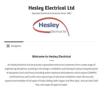 Hesleyelectrical.co.uk(Specialist Electrical Contractors Since 1983) Screenshot