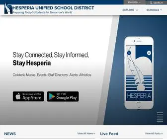 Hesperiausd.org(Hesperia Unified School District) Screenshot