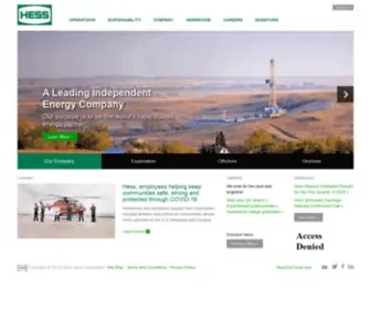 Hess.com(A Leading Independent Energy Company) Screenshot