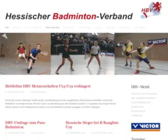 Hessischer-Badminton-Verband.de(Offizielle Website des Hessischen Badminton) Screenshot