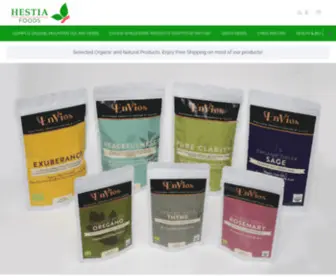 Hestiafoods.com(Hestia Foods) Screenshot