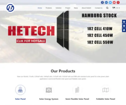 Hetechsolar.com(Hetech Solar) Screenshot