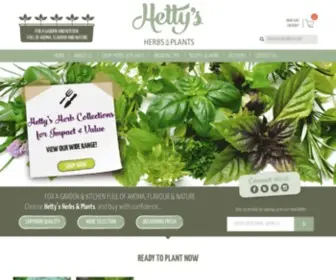 Hettysherbs.co.uk(Buy Herb Plants Online at Hetty's Herbs & Plants) Screenshot