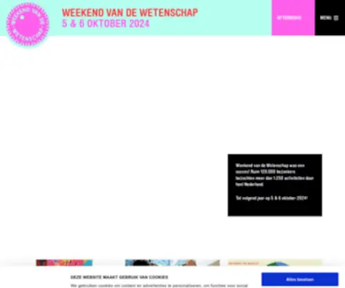 Hetweekendvandewetenschap.nl(Het Weekend van de Wetenschap) Screenshot