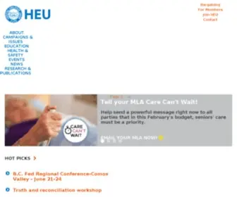 Heu.org(Hospital Employees' Union) Screenshot