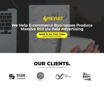 Hevlet.com(E-commerce Marketing Agency) Screenshot