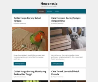 Hewanesia.com(Info Seputar Dunia Hewan) Screenshot