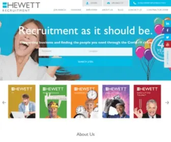 Hewett-Recruitment.co.uk(Worcestershire & Gloucestershire's Premier Specialist Recruitment Agency) Screenshot