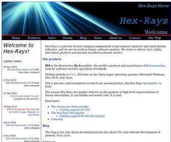 Hex-Rays.com(The IDA Disassembler and debugger) Screenshot